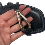 Nine West Tigra Square Toe Strappy Slide Flat Sandal Black Gold Size 7M Photo 4