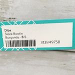 NWT Diba Women's Sleek Suede Bootie in Burgundy Red Gold Hardware Size 8.5 Photo 5