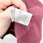 Madewell Shirt Women Size Small Burgundy Round Neck Short Sleeve Blouse Business Photo 2