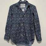 Frank & Eileen  Frank Blue Floral Classic Button Up Shirt‎ Size XS Photo 0