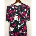 Maggy London Women’s Vintage  Size 8 Short Sleeve Black with Magenta & White Wate Photo 1