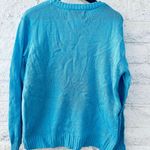 Merry  Christmas  blue snow man long sleeve pullover christmas sweater Size M Photo 2