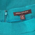 Banana Republic NWT  Ruffle Pleated Swift Skater Tie Belt Skirt Size 0 Teal Blue Photo 2
