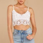 Red Dress Boutique White Lace Crop Top/ Bralette NWT Photo 0