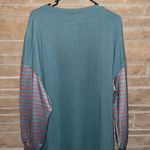 Umgee Blue and Orange Longlseeve Boutique Top Photo 1