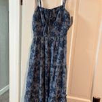 Francesca's  Floral Blue Dress Photo 3