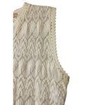 Vintage Pariseanne knitwear lace cream tank top Sz M based on PTP 18" Size M Photo 4