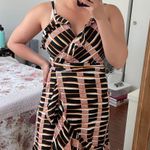 Ann Taylor NWT Black and Orange Faux Wrap Dress Size 2P Photo 0