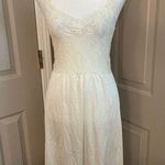 Vanity Fair  Vtg Off White Dupon Lace Nylon Antron III Nylon Slip/Dress Sz. 32. Photo 0