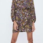 ZARA NWT floral mini dress size M Photo 0