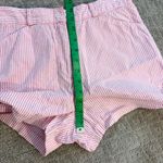 Lilly Pulitzer   Seersucker Pink and White Stripe High Waisted Shorts, Size 8 Photo 9