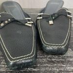 Stuart Weitzman Black Leather Slide On Square Toe Shoes 8.5 Photo 2