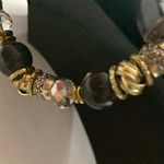 Bracelet brazalete woman gold and gray color BEADED STRETCH BRACELET Black Photo 3