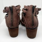 Not Rated NEW  Woven Strappy Heeled Sandals in Taupe Tan Size 9.5 Photo 3