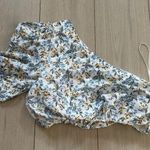 EN SAISON Top White Green Yellow Maeve Floral Cropped One Shoulder Small Photo 0