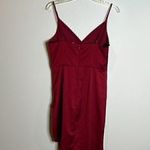 BCBGeneration  deep berry asymmetrical cinched dress Photo 1