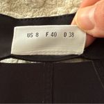 Akris Punto Black 100% Silk Blouse Laser-Cut Lattice Detail Roll-Tab Sleeves 8 Photo 13