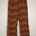 Tami San Francisco Vintage 70s Boho Hippie Knit Flare Pants Colorful Geo Print Size M Photo 1