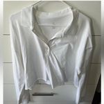 Elegant White Button Down Shirt for Women Size M Photo 0