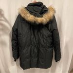 Larry Levine Warm cozy  down feather black puffer coat fur collar pockets Photo 7