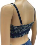 Lucky Brand  Blue Floral Pullover Lounge Bra Not Padded Womens Large Photo 4