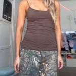 Aeropostale y2k vintage 2000s brown full length cami tank top w/ built in bra Photo 2