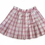 Brand New Women’s Pastel Pink Plaid Pleated Skirt Without Tags Photo 2