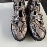 BP Lilly Buckle Snake Print Combat Boots! Size 8.5 women’s! Amazing condition! Brown Photo 4