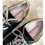 D.A.T.E. Curve Glitter Sneakers Women's 7 Black Leather Leopard Print Low Top Photo 8