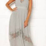 Little Mistress  Pleated Lace Maxi Evening Dress in Sage colour Maternity dress 8 Photo 0
