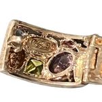 Sterling Silver Authentic Multigem 925  Brilliantly Handcrafted Earrings Huggies Photo 3