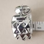 Silver Chunky Heart Hoop Earrings with Spikes Gold Filled Photo 7