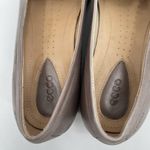 Ecco Shoes Size 41 / 10-10.5 Penny Loafer Snakeskin Taupe Heeled Wedge Comfort Photo 12