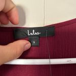 Lulus Burgundy Wide-Leg Jumpsuit NWT | Women’s Small | Flutter Sleeve Deep V Photo 4