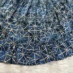 Maje  100% Viscose in Smocking Indigo Patterned With Long Sleeve Dress Photo 11
