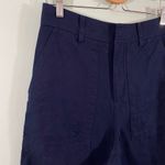 Banana Republic  Women's Navy Wide Leg Ankle Linen Blend Pants Size 6 NWT Photo 3