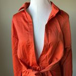 ASOS In The Style Knot Front Satin Shirt Dress Photo 3