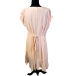 H&M Pale Pink Flowy Boho Peasant Wrap Dress Size 10 Photo 2
