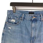 Uniqlo Peg Top High Rise Damaged Jeans Blue Denim 29 Photo 2