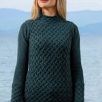 Aran Sweater Market Wool Cashmere Aran Trellis Sweater Green Size XL Photo 0