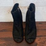 Merona Women’s Black Faux Suede Peep Toe Ankle Boots Size 9.5 Photo 8