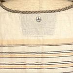 prAna  Mistico Striped Short Sleeve Blouse‎ Gray Peach Tan Cream Small W11190711 Photo 6