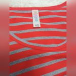 LuLaRoe Women T-Shirt Red Striped Round Neck Short Sleeve Slit Side Size XXS Photo 3
