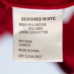 Fifth & Mode O-Ring Cut Out Linen Blend Tank Strap Midi Dress Red 2 Photo 2