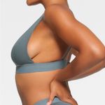 SKIMS  Cotton Rib Plunge‎ Bralette brief SET  Kyanite Bralette NWT size L Photo 8