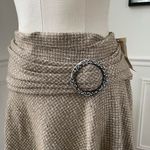 Classiques Entier NWT  Tan Plaid Full A-Line Skirt $150 12 Photo 2