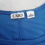 Cato Women Tops S Blue Round Neck 3/4 Sleeve Photo 3