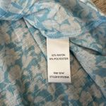 Counterparts  Blue Floral Lightweight Smocked Blouse 3/4 Sleeve S40 Photo 1