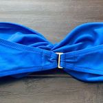 Victoria's Secret Women's Blue Front Twist Knot Bandeau Bikini Swim Top | Size S Photo 3