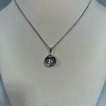 Moissanite sterling silver necklace round 1ct pendant Photo 3